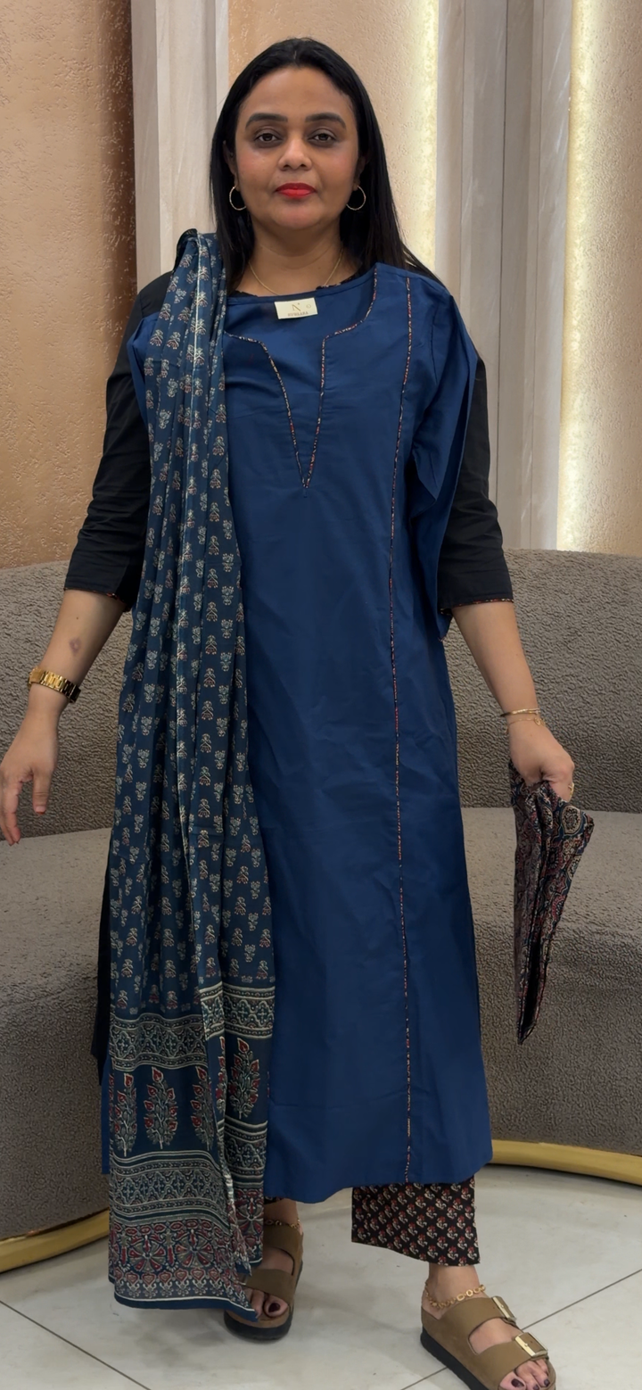 COTTON TOP, BOTTOM AND DUPATTA - NUWA - 1106