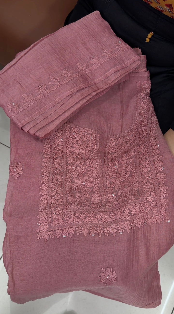 MUL CHANDERI UNSTITCHED SALWAR SUITS - NUWA-1508