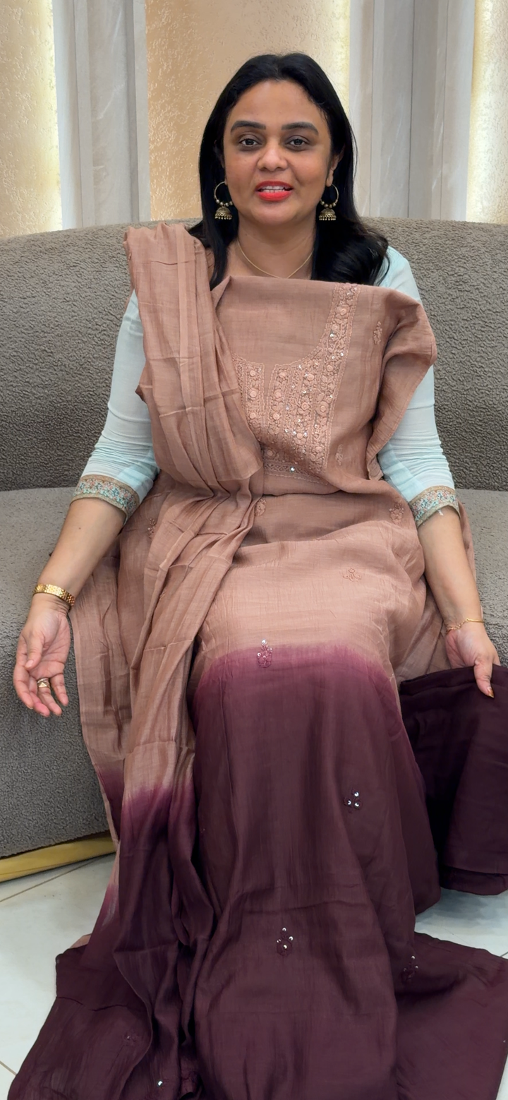MUL CHANDERI  UNSTITCHED SALWAR SUITS - NUWA -1432