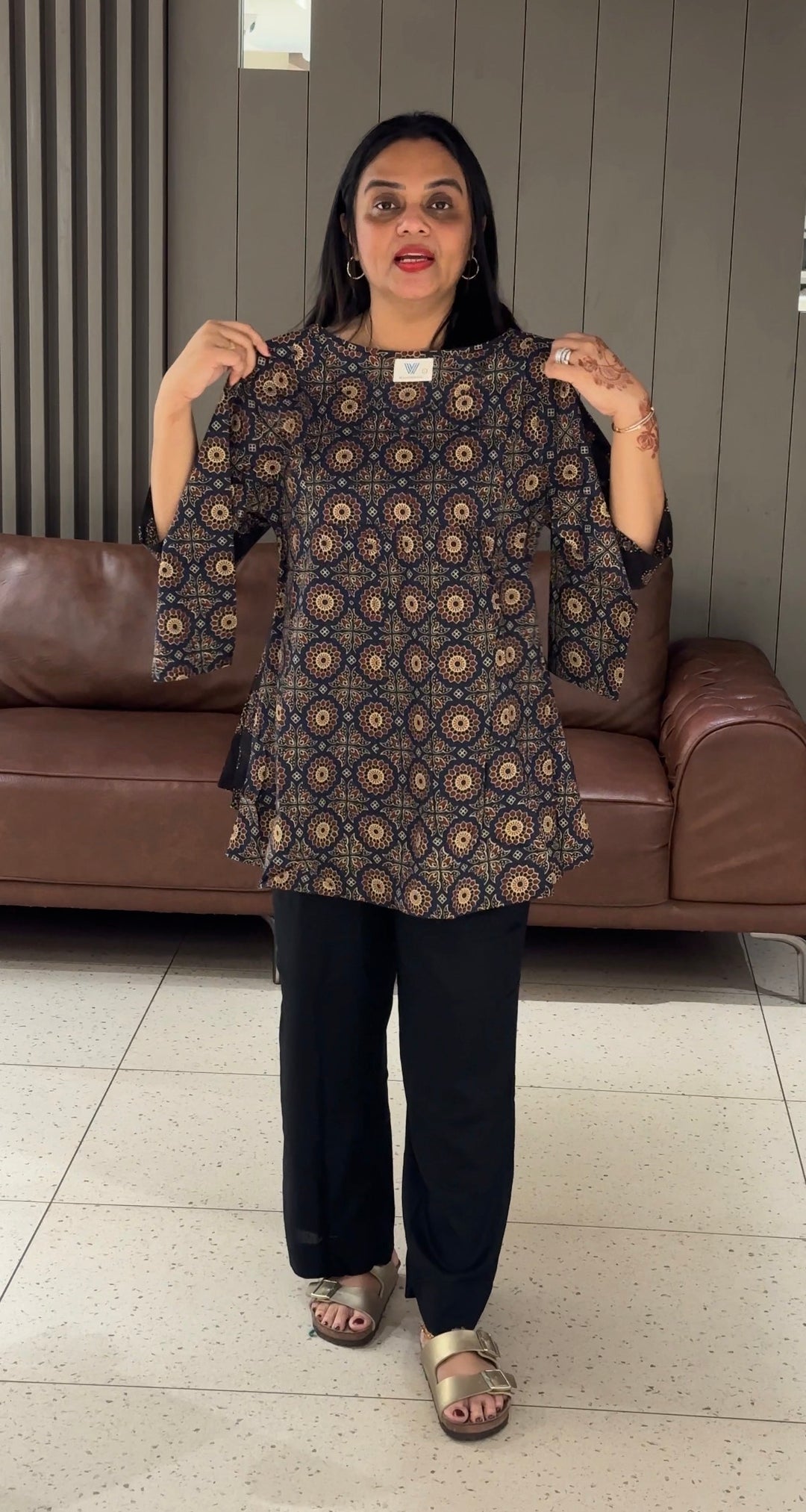 COTTON PRINTED SHORT TOPS - NUWA-649