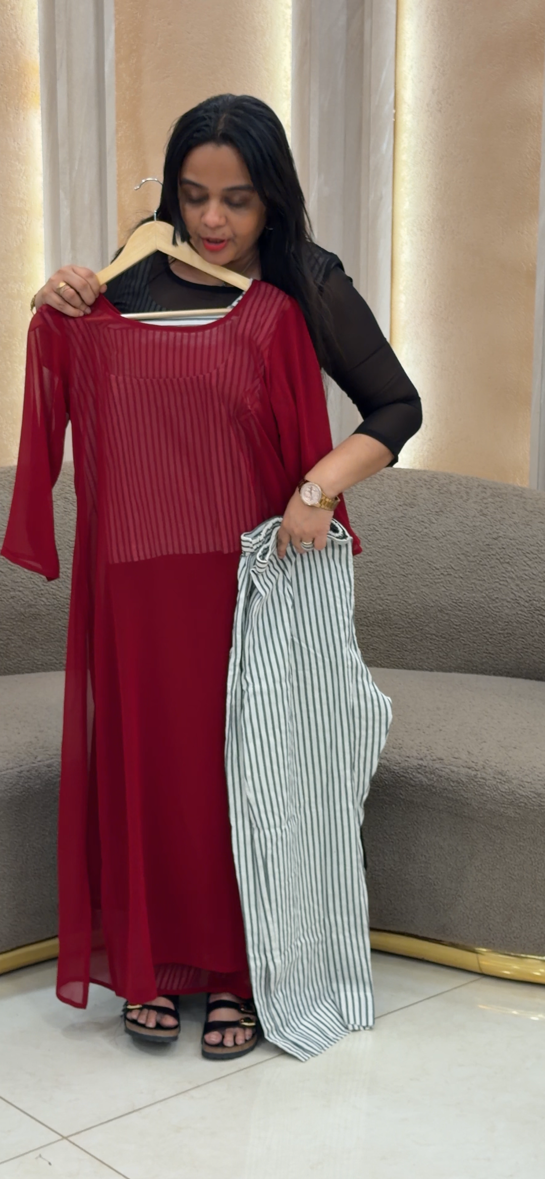 IN-HOUSE LINEN CROP TOP , BOTTOM AND JACKET - NUWA - 2151