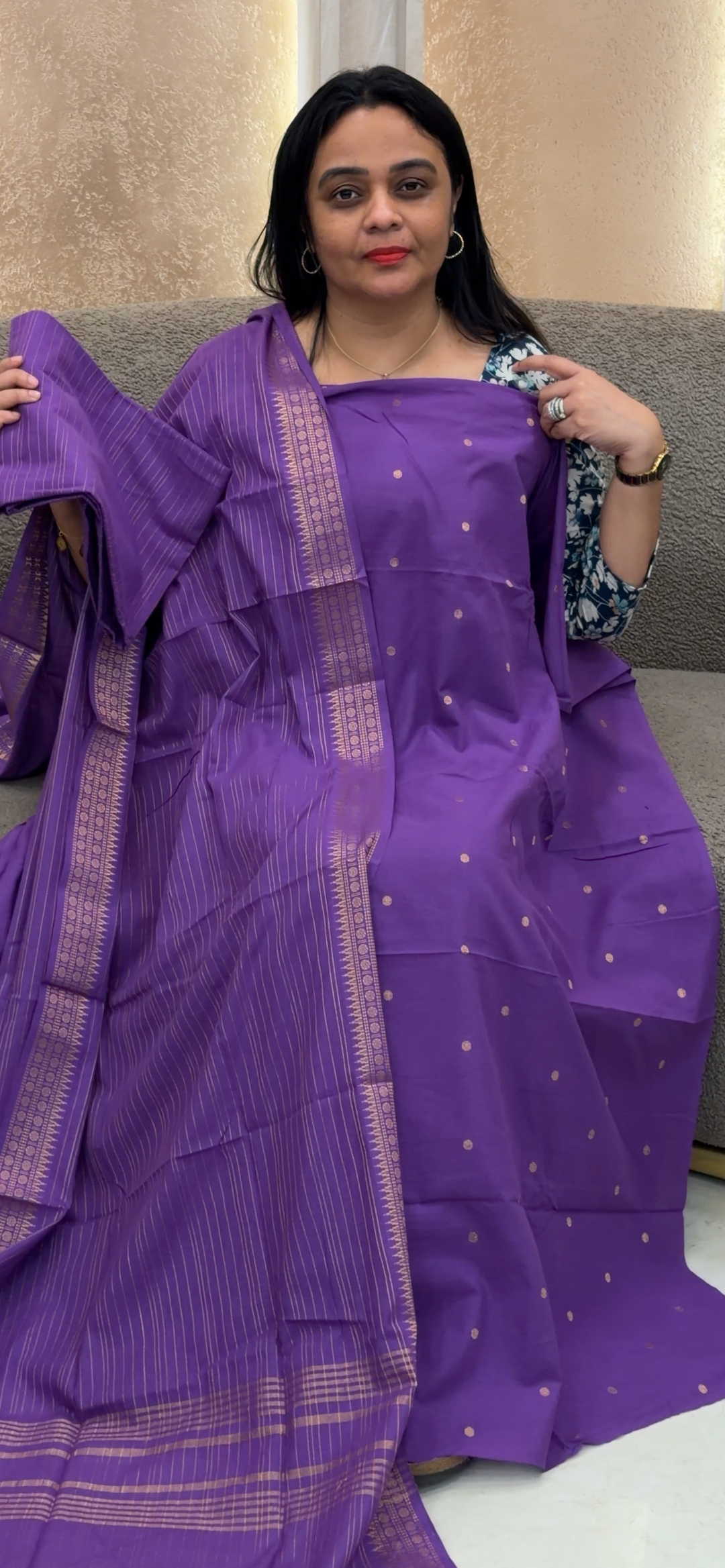 OFFER SALE HANDLOOM COTTON UNSTITCHED SALWAR SUITS - NUWA - 2409