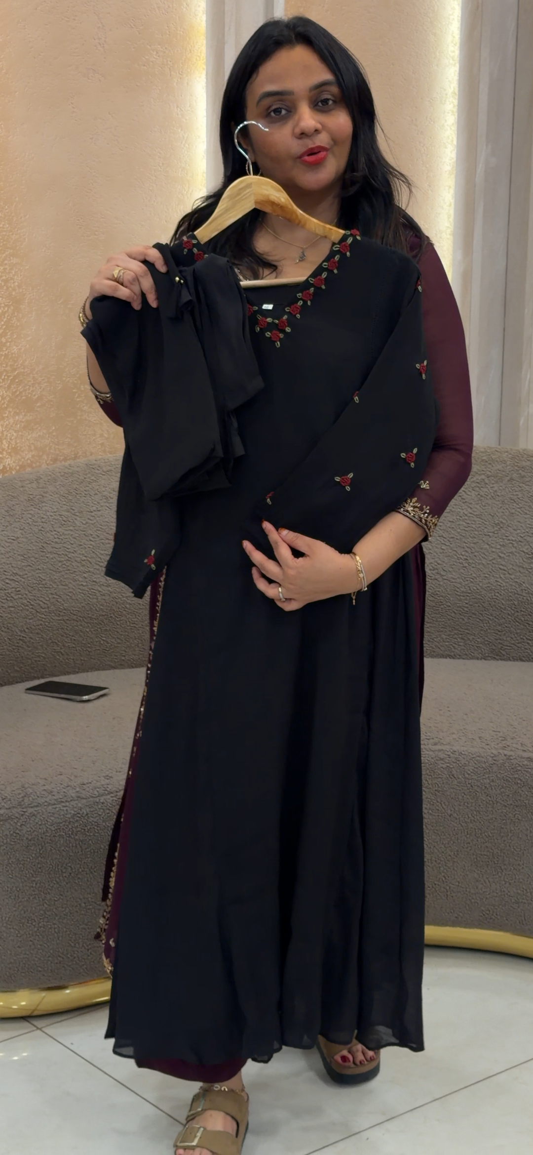 MUL CHANDERI TOP, BOTTOM AND DUPATTA - NUWA - 1197