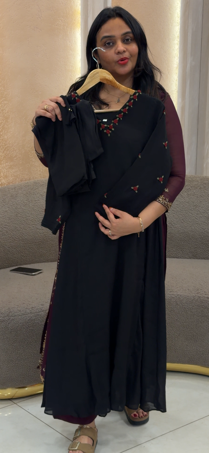 MUL CHANDERI TOP, BOTTOM AND DUPATTA - NUWA - 1197