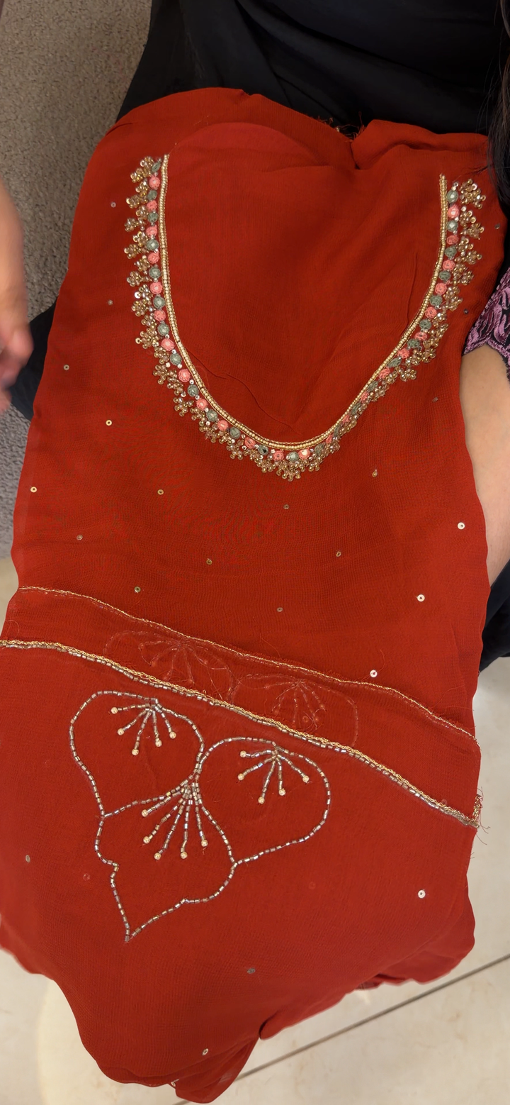 HANDWORKED UNSTITCHED SALWAR SUITS - NUWA - 2027