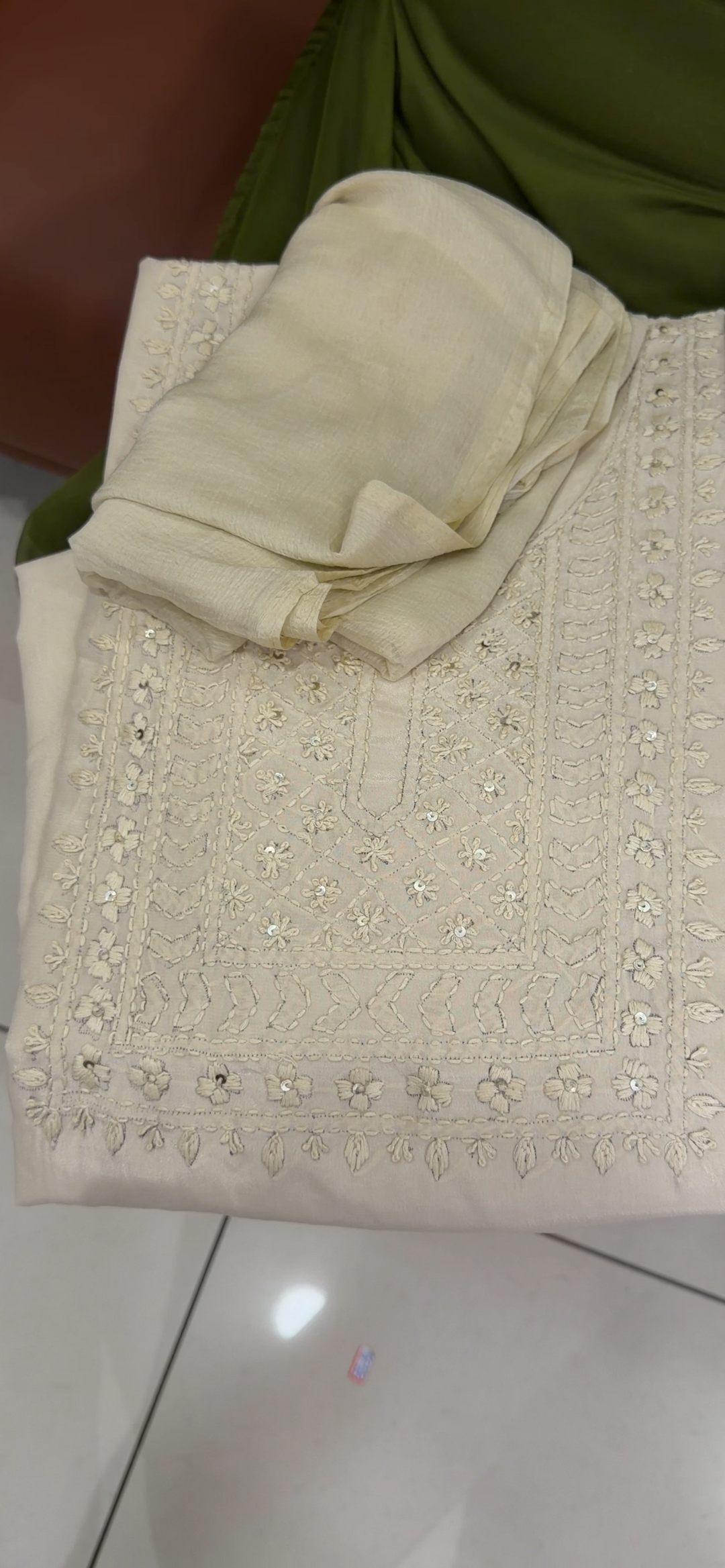 CHIKANKARI UNSTITCHED SALWAR SUITS - NUWA - 1532