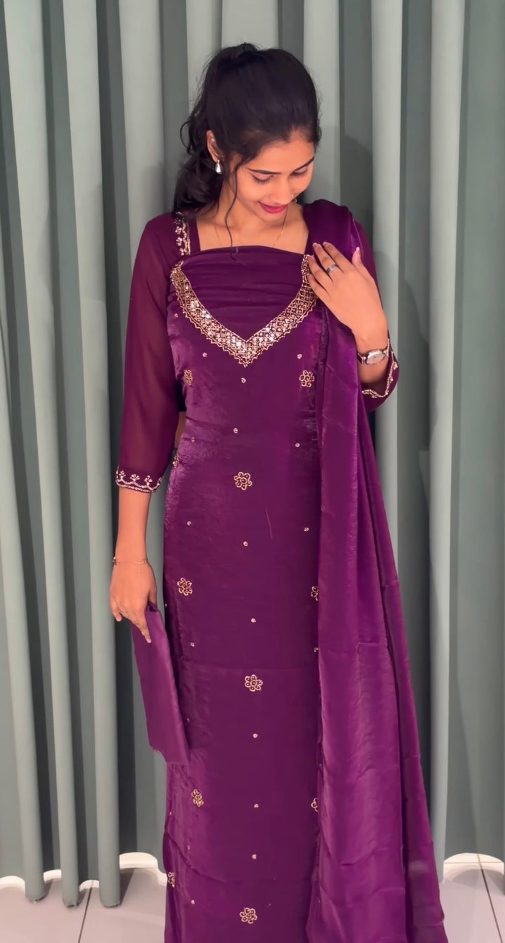 SEMI PARTY WEAR UNSTITCHED SALWAR SUITS - NUWA-2469