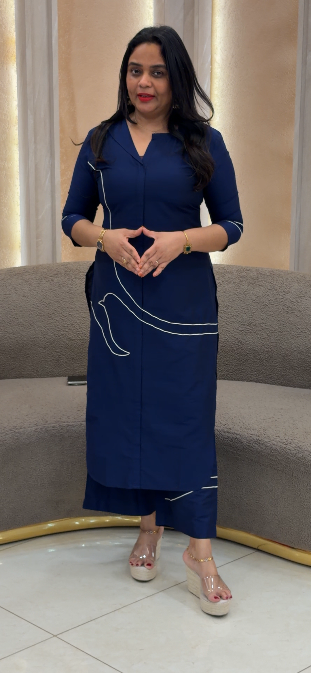 IN-HOUSE SLUB SILK CO-ORDS SETS - NUWA - 1433