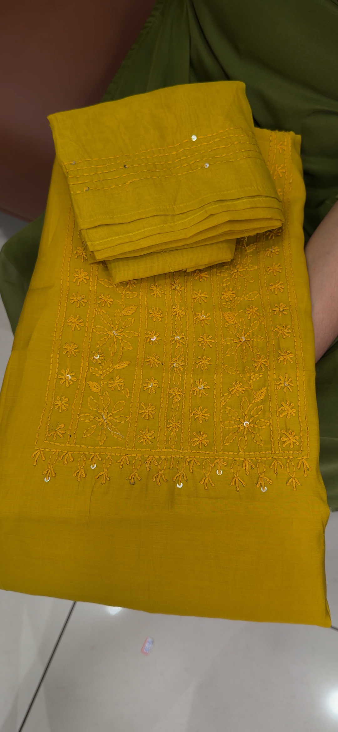 CHIKANKARI UNSTITCHED SALWAR SUITS - NUWA - 1532