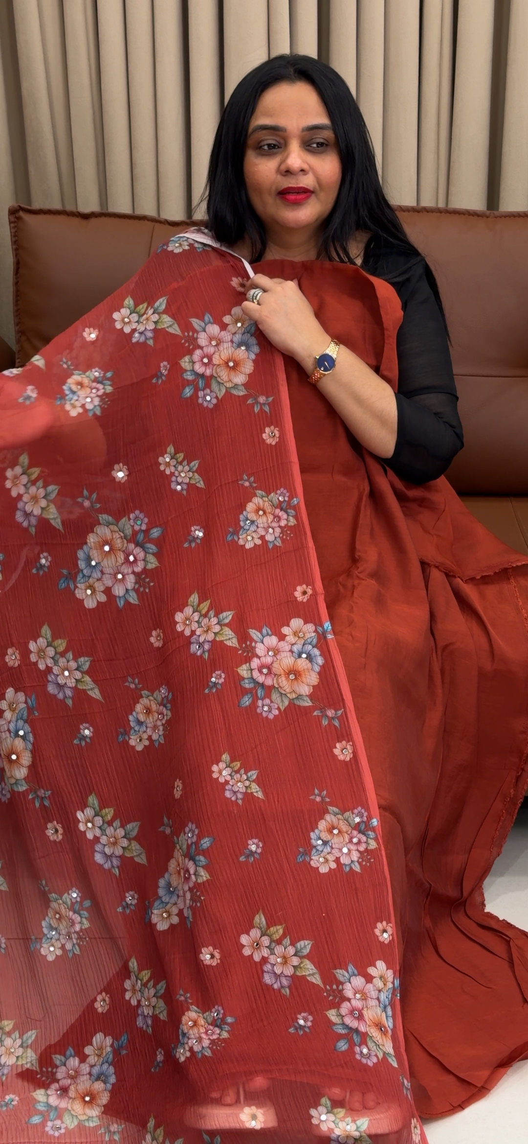 MALAI CHANDERI UNSTITCHED SALWAR SUITS - NUWA - 1913