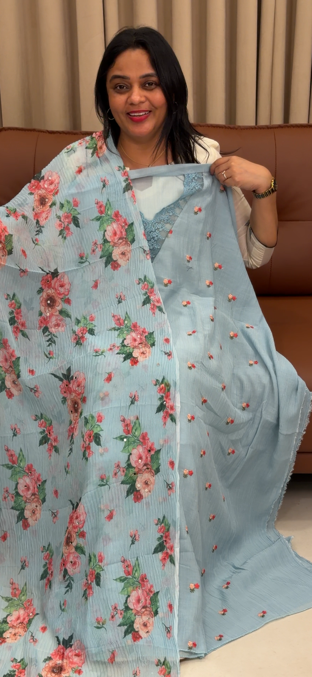 MUL CRUSHED UNSTITCHED SALWAR SUITS - NUWA - 1716