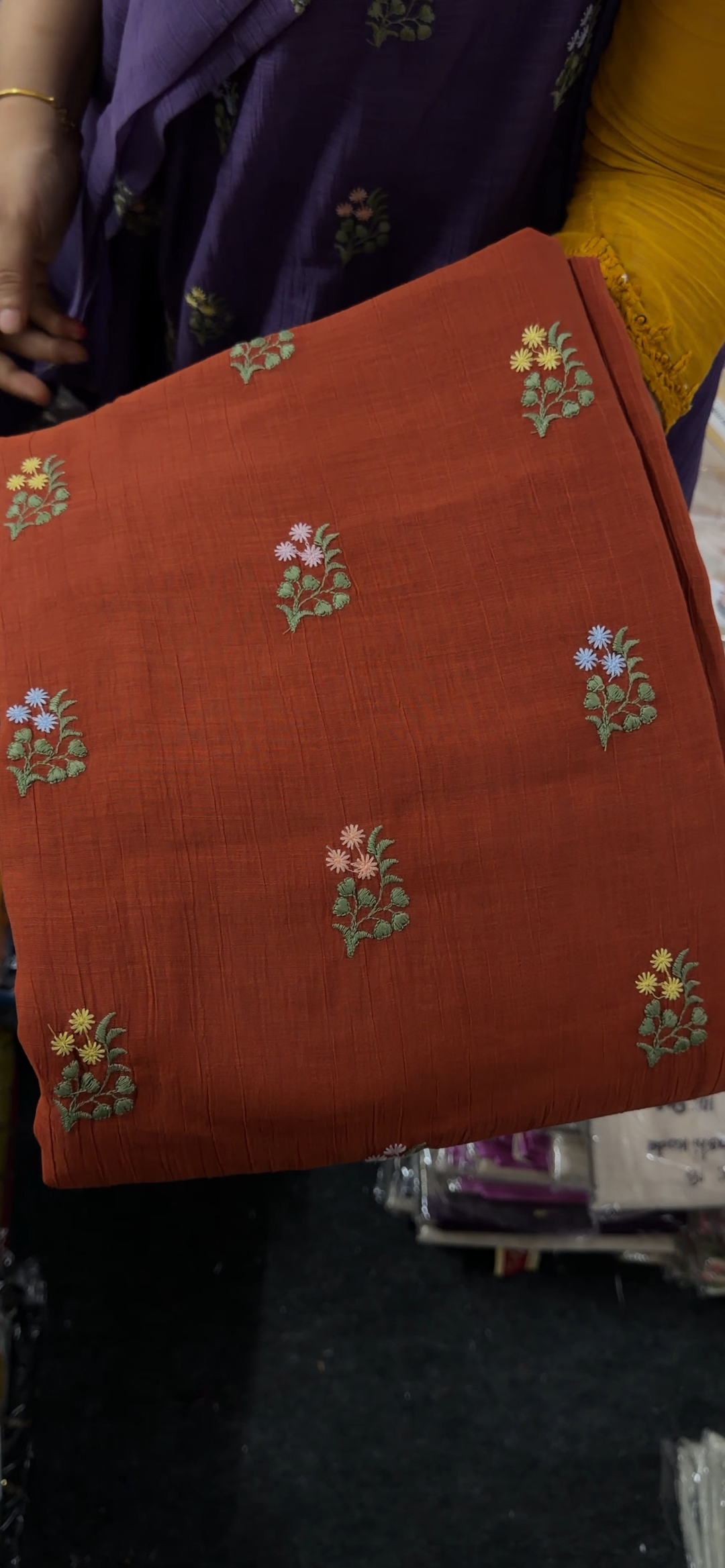 MUL CRUSHED UNSTITCHED SALWAR SUITS - NUWA - 1904