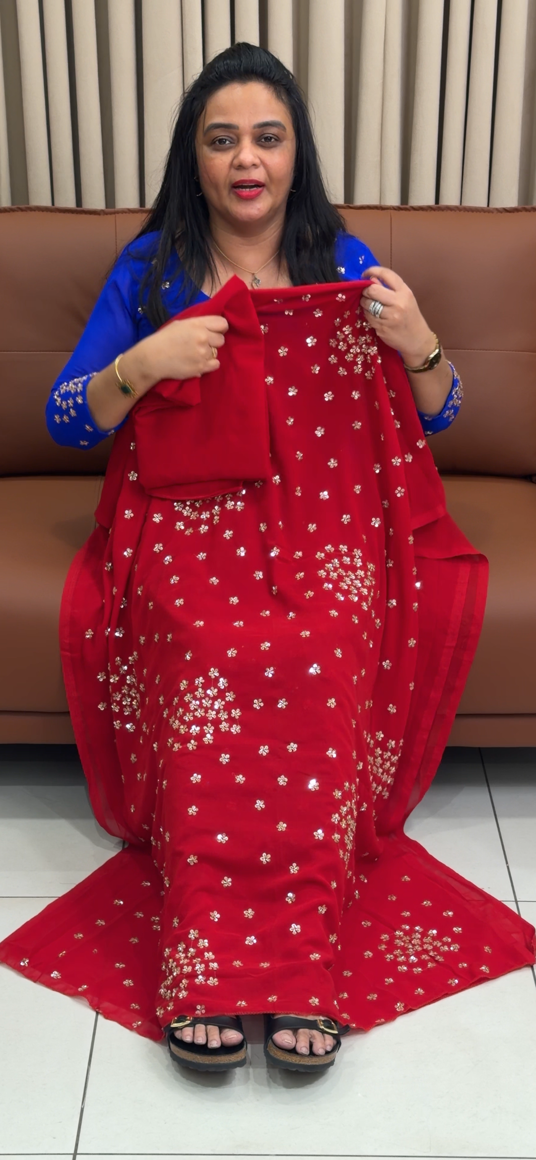 HAND WORKED UNSTITCHED SALWAR SUITS - NUWA - 1974
