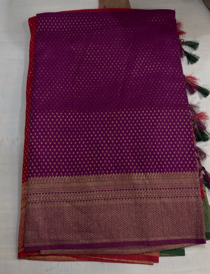 SEMI BANARASI SAREES  - NUWA-1143
