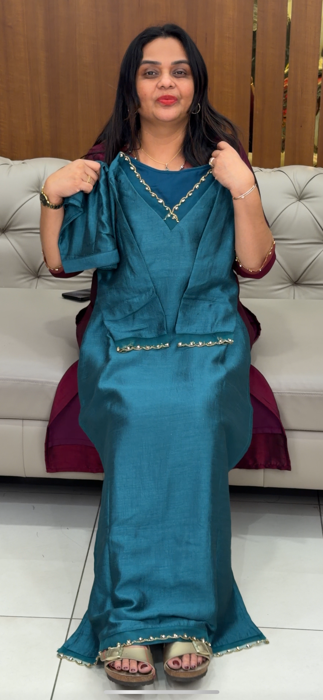 SEMI RAW SILK TOP AND BOTTOM - NUWA -  395