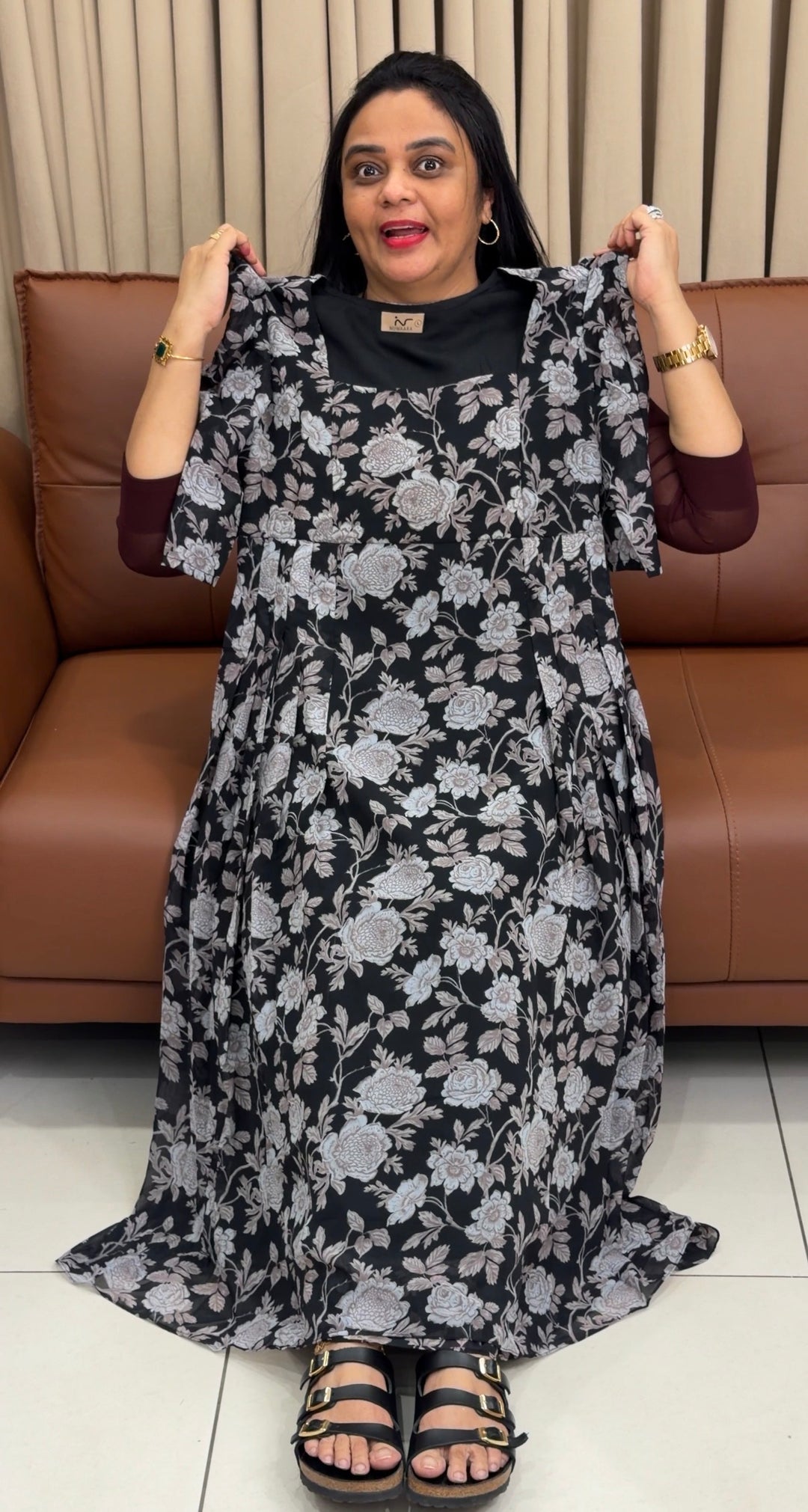 PRINTED GEORGETTE ALINE TOPS - NUWA-1920