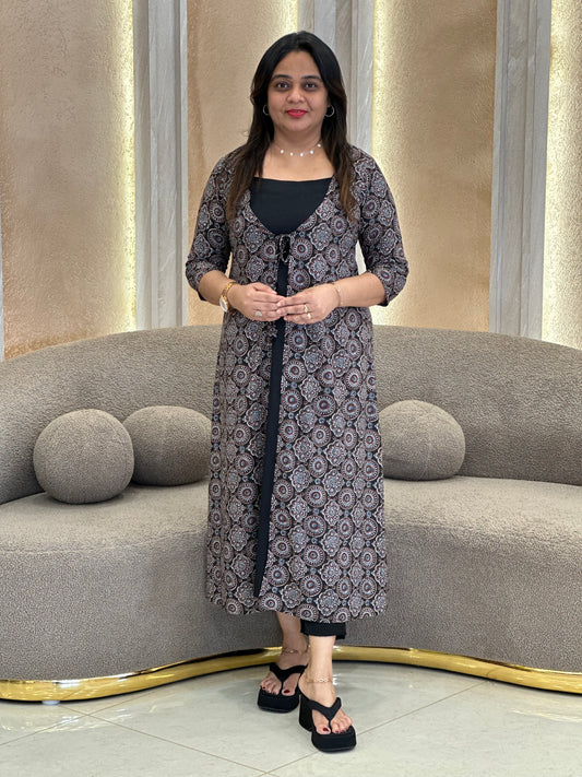 AJRAKH PRINTED JACKET TOPS - NUWA- 013