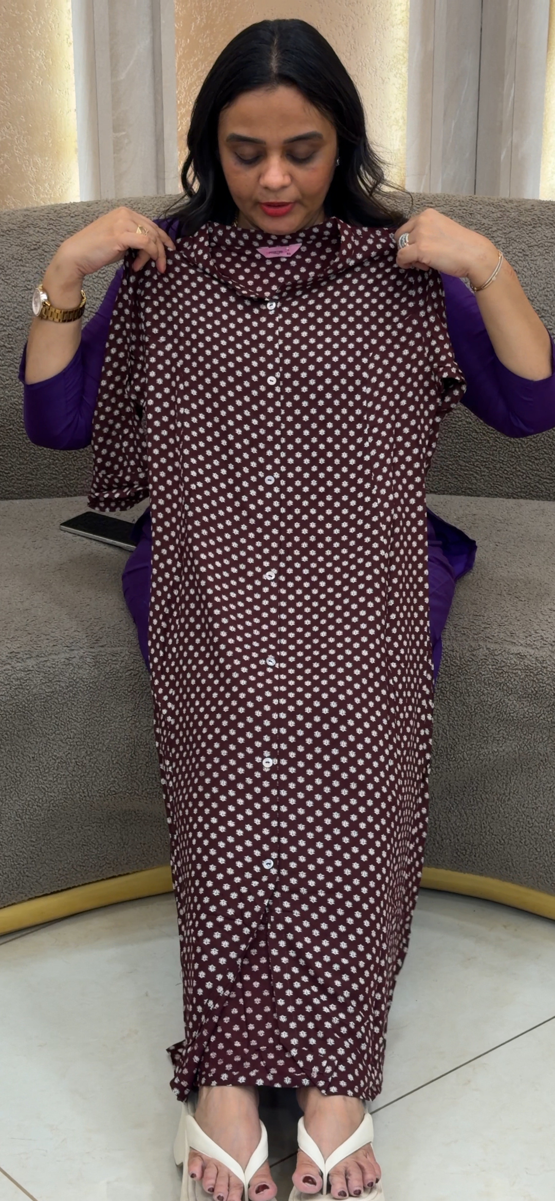 PRINTED RAYON ALINE TOPS - NUWA - 864