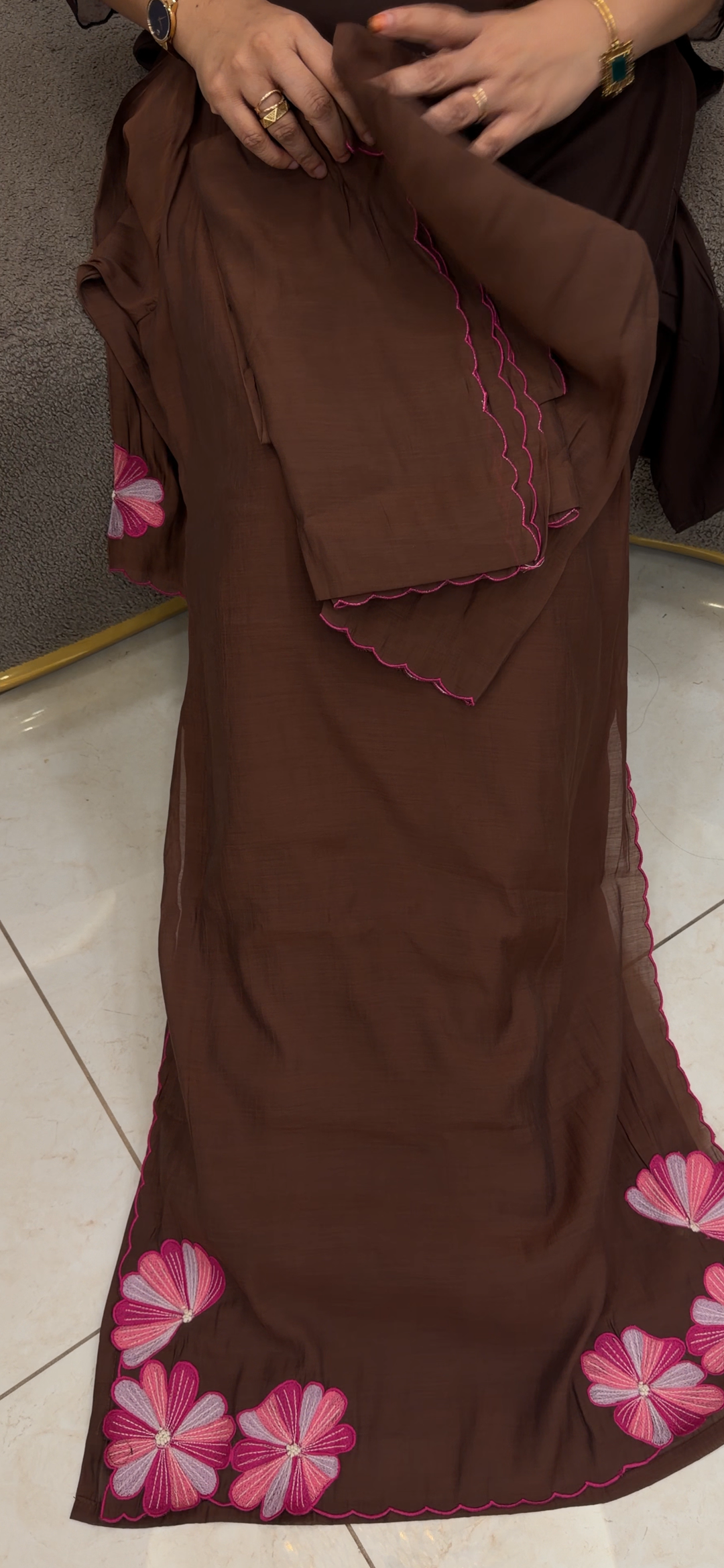 MUL CHANDERI TOP, BOTTOM AND DUPATTA - NUWA - 1489