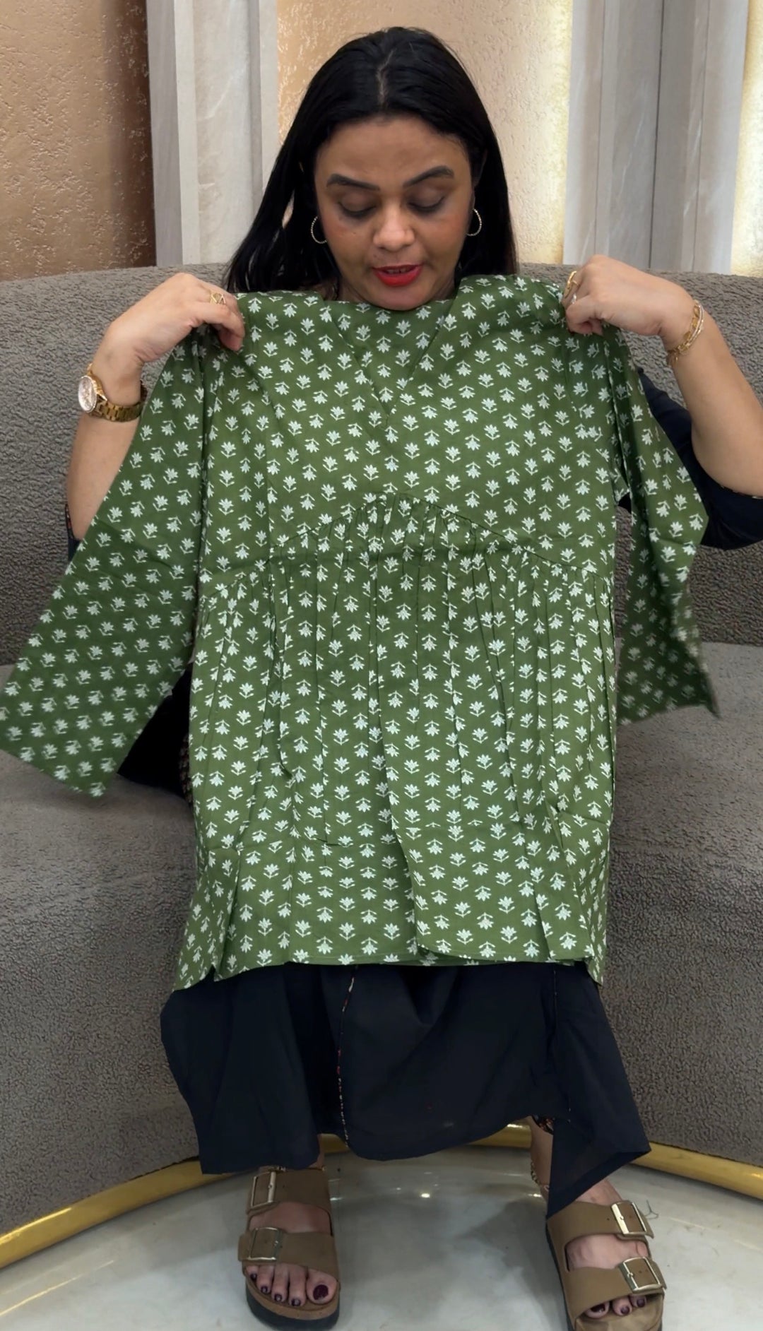 PRINTED SHORT TOPS - NUWA 1096