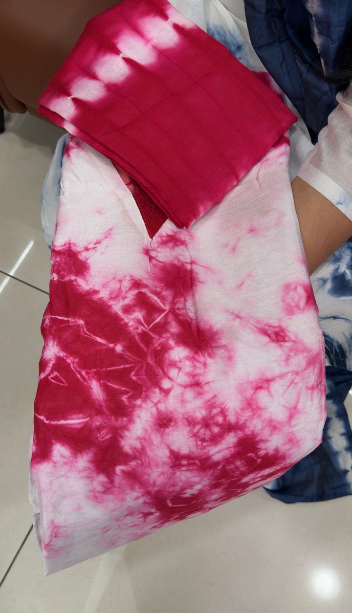 TIE AND DYE UNSTITCHED SALWAR SUITS - NUWA-1854
