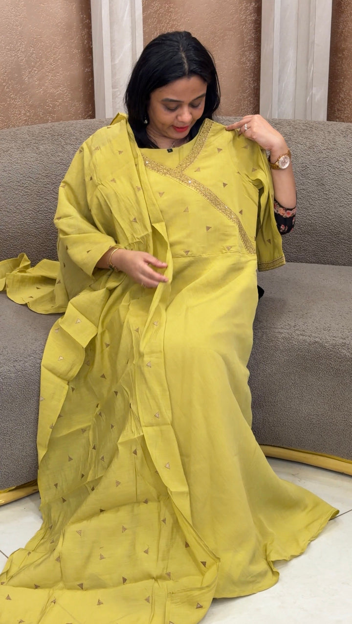 MUL CHANDERI TOP AND DUPATTA - NUWA-2275