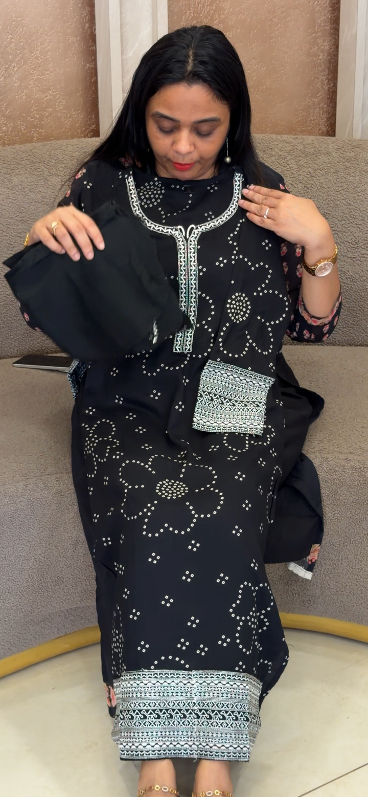 RAYON TOP, BOTTOM AND DUPATTA - NUWA - 2261