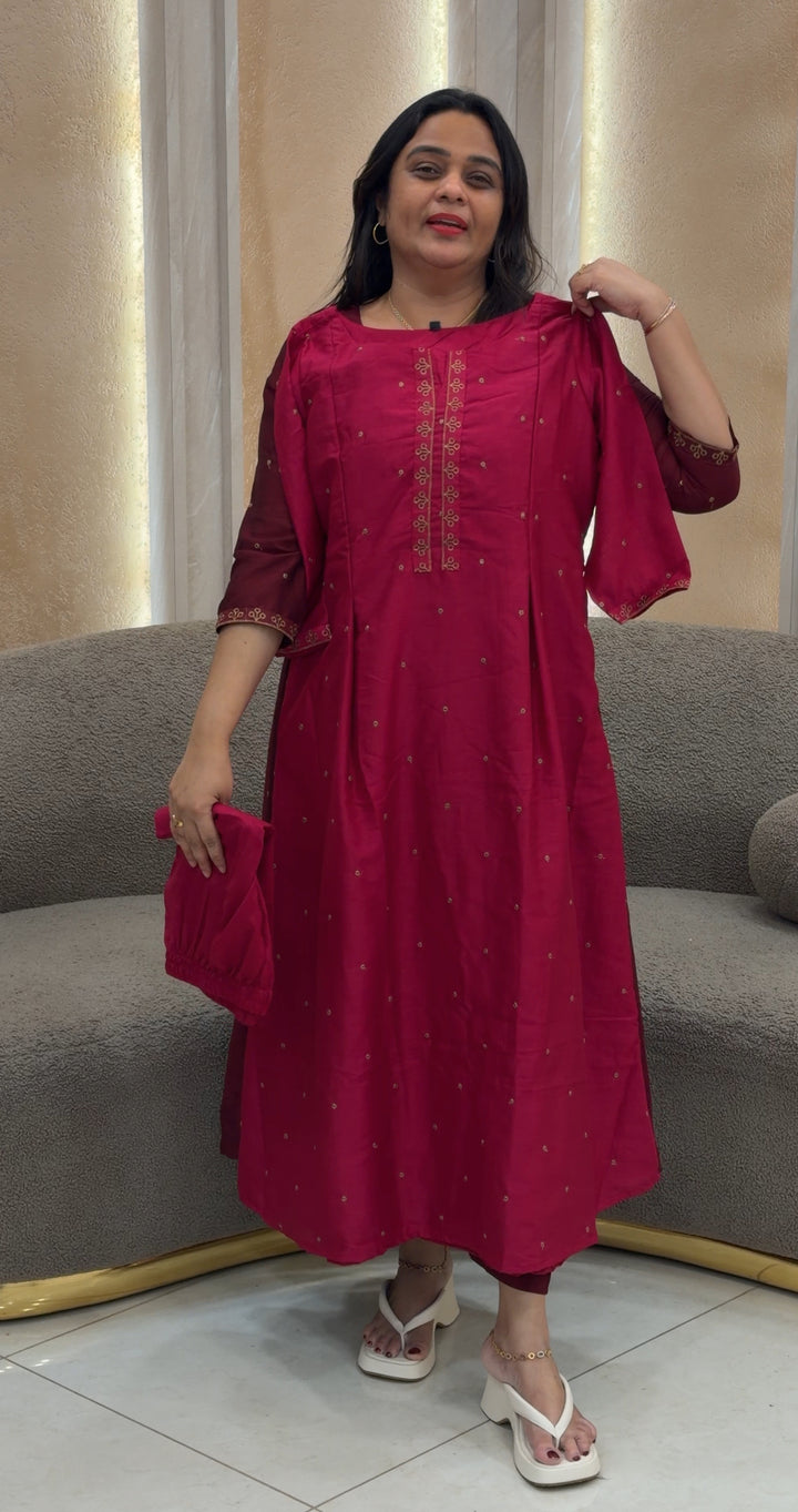 SEMI RAW SILK TOP AND BOTTOM - NUW-164