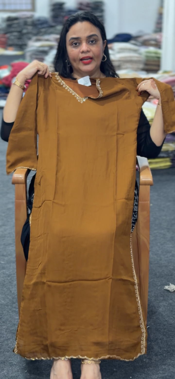 VISCOSE GEORGETTE HAND WORKED TOPS - NUWA - 1250