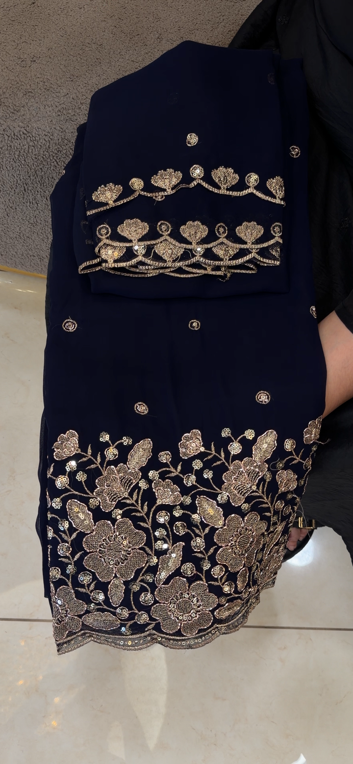 HAND WORKED UNSTITCHED SALWAR SUITS - NUWA - 2133
