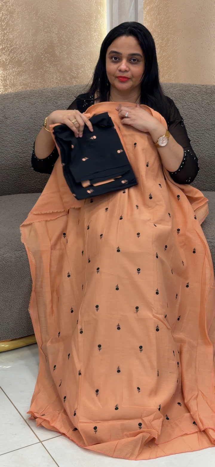MUL CHANDERI UNSTITCHED SULWAR SUITS - NUWA - 2294