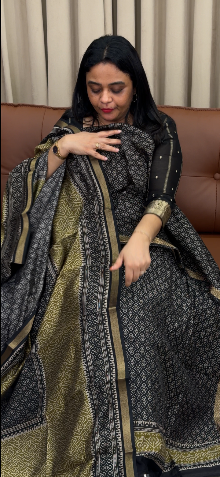 PRINTED HANDLOOM UNSTITCHED SALWAR SUITS - NUWA - 1574