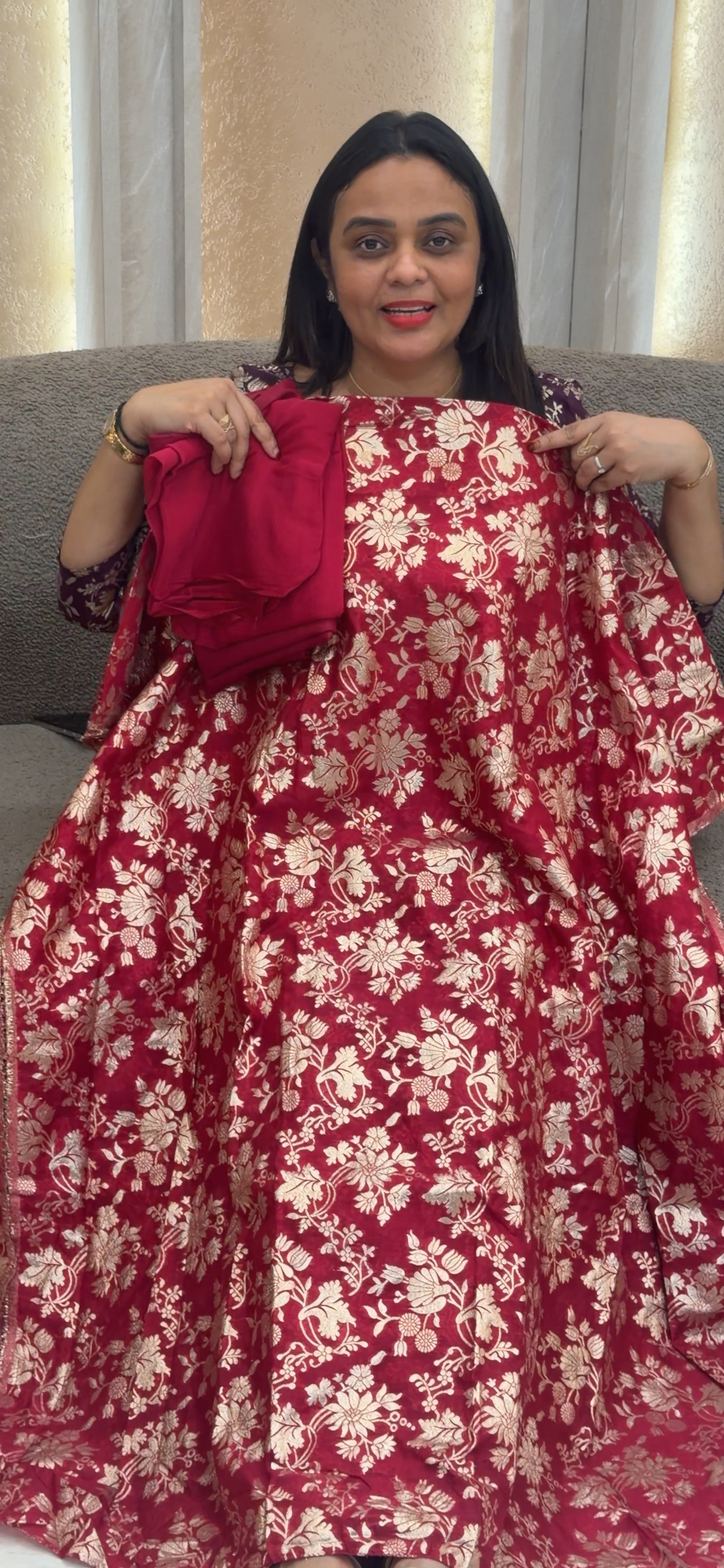 SEMI BANARASI UNSTITCHED SALWAR SUITS - NUWA - 1016