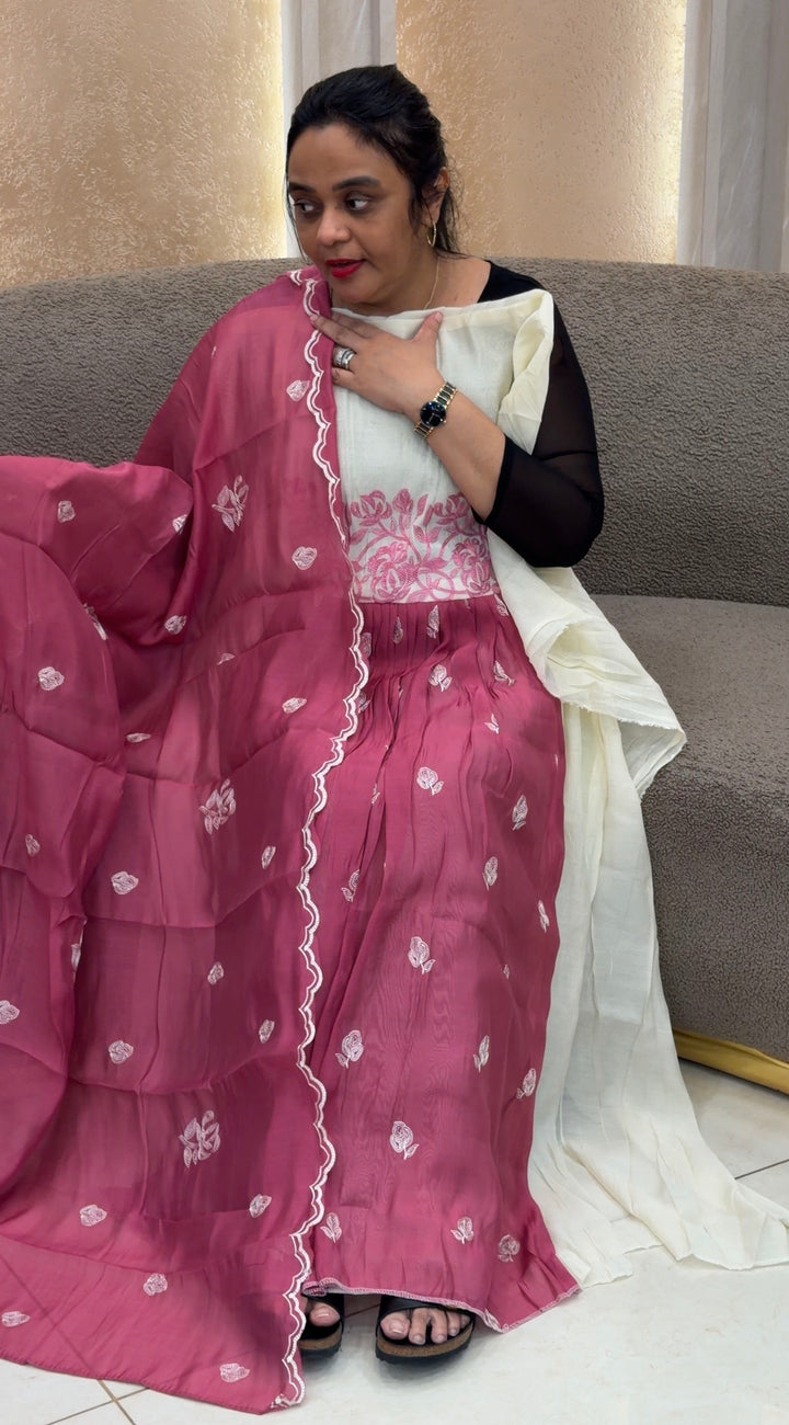MALAI CHANDERI UNSTITCHED SALWAR SUITS - NUWA-2047