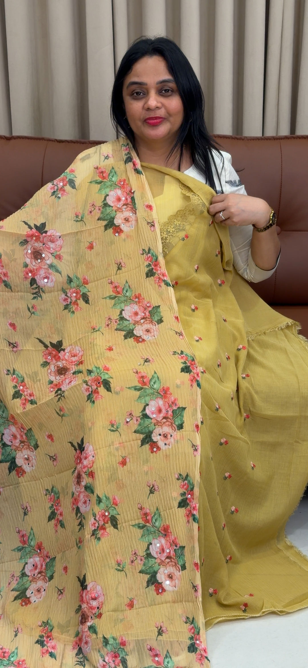 MUL CRUSHED UNSTITCHED SALWAR SUITS - NUWA - 1716