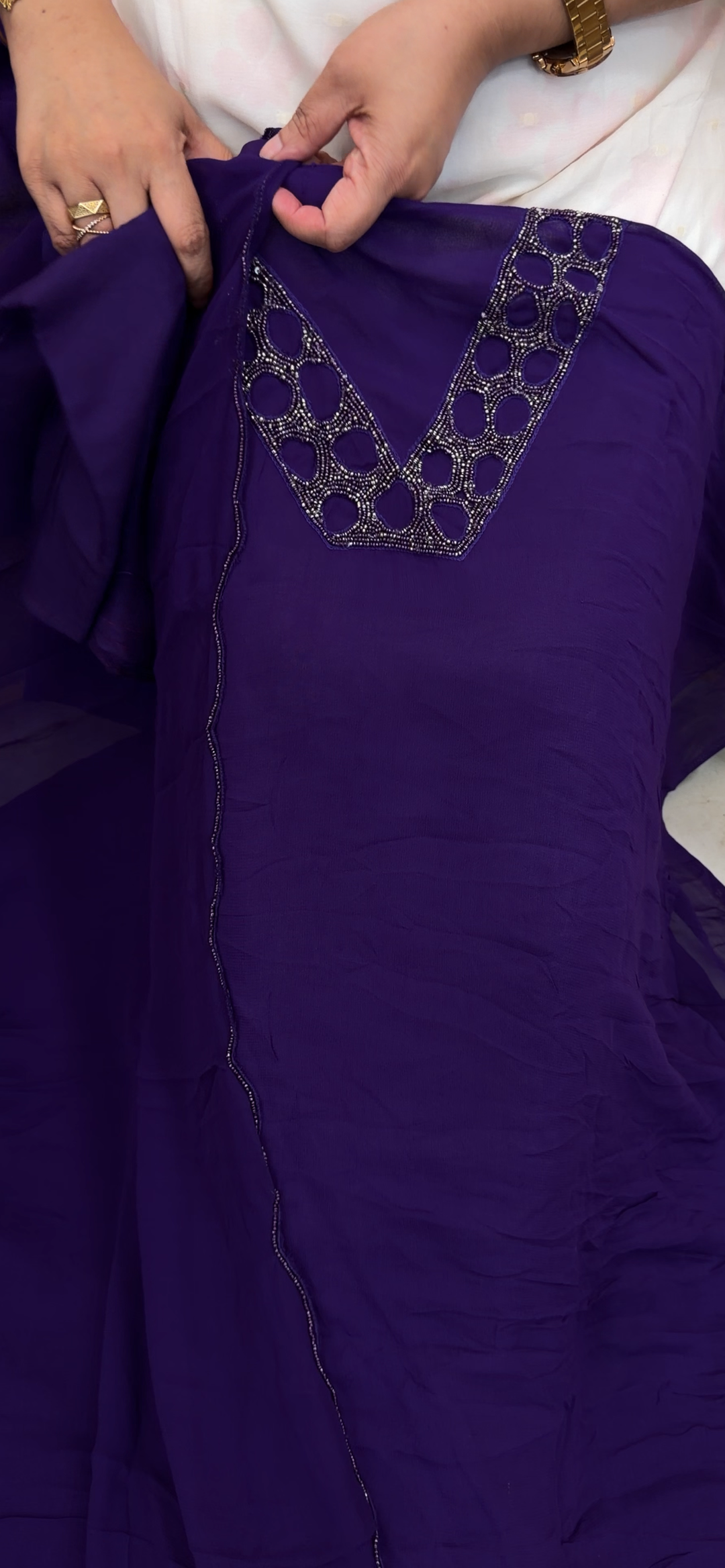 VISCOSE GEORGETTE UNSTITCHED SALWAR SUITS - NUWA - 2325