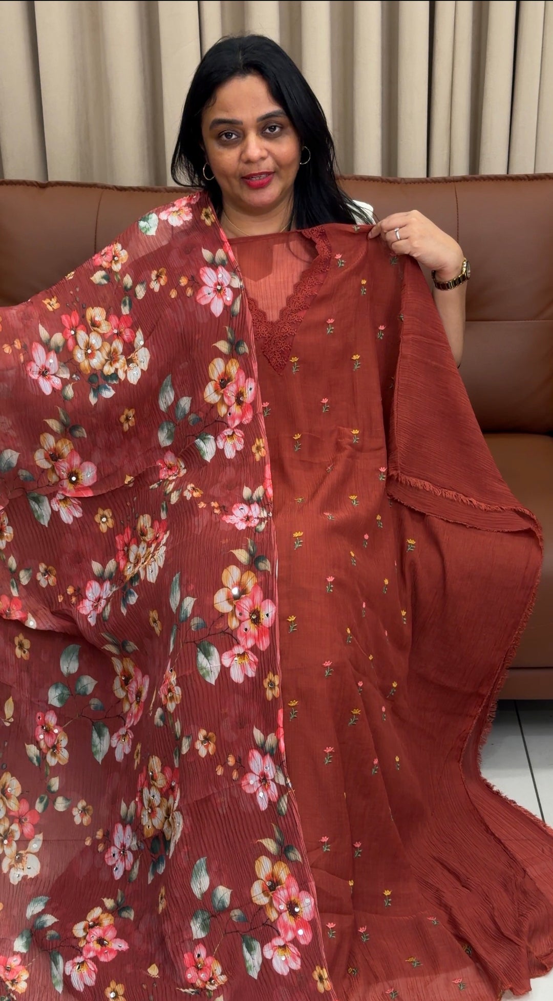 MUL CRUSHED UNSTITCHED SALWAR SUITS - NUWA - 1710
