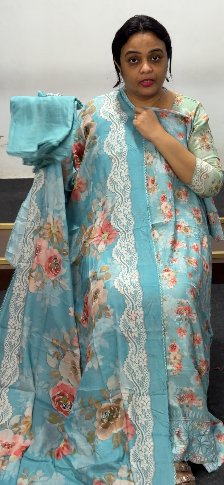 IN-HOUSE PRINTED COTTON UNSTITCHED SALWAR SUITS - NUWA - 2534
