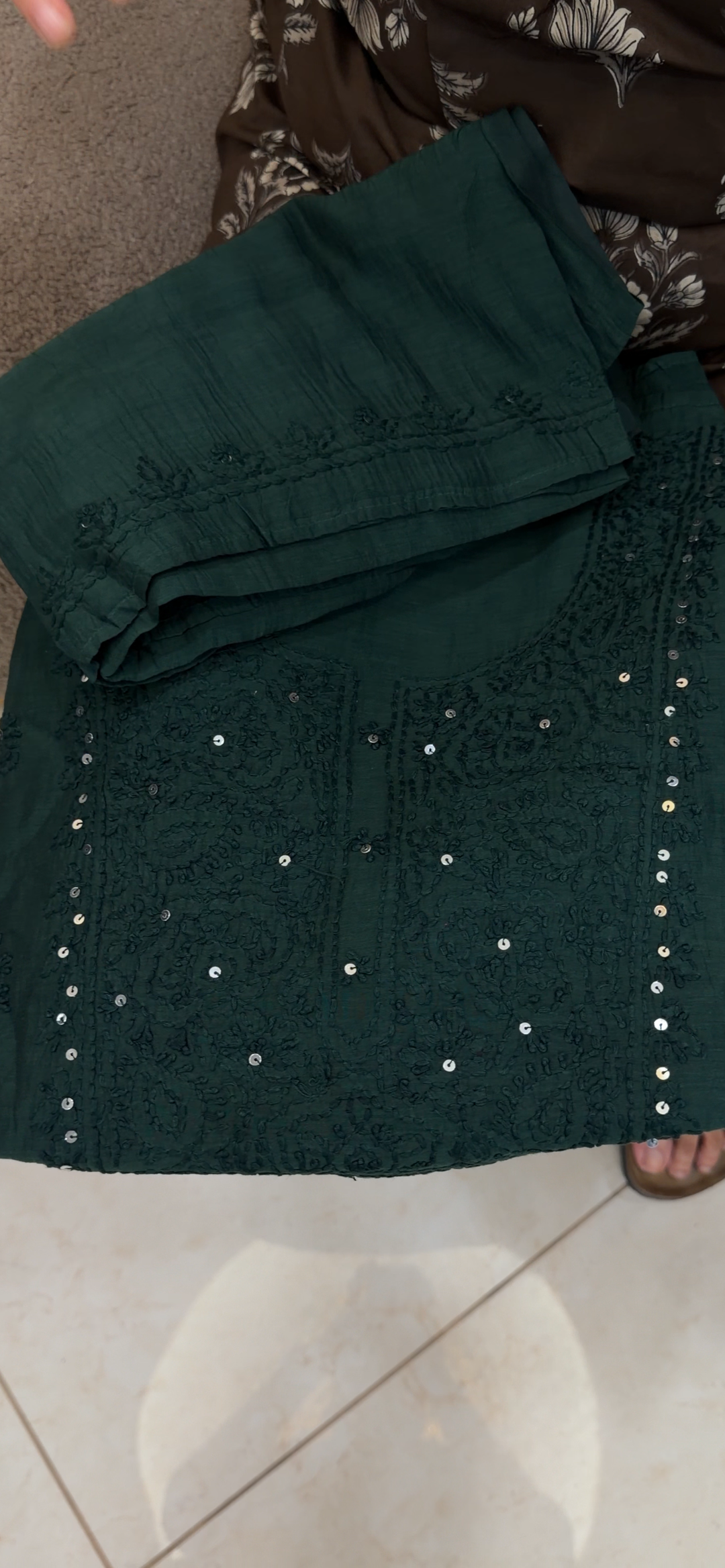 LUCKNOWI CHIKANKARI UNSTITCHED SALWAR SUITS - NUWA - 1396