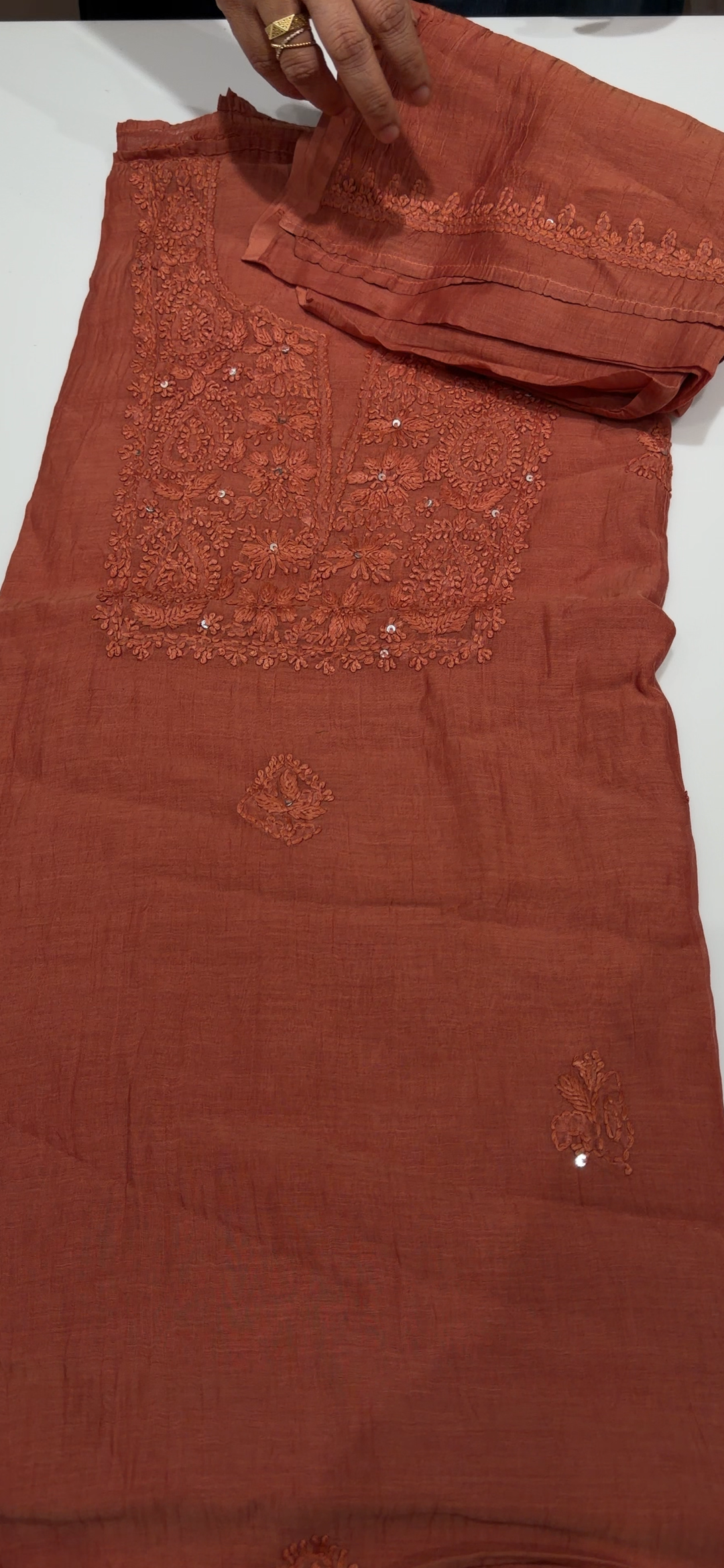 CHIKANKARI UNSTITCHED SALWAR SUITS - NUWA - 1743