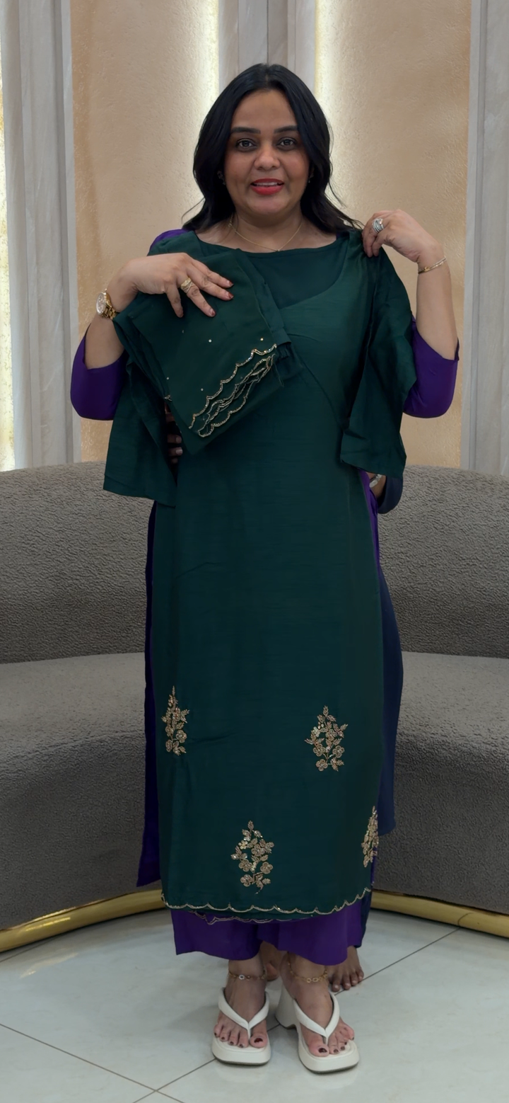 SILK  TOP, BOTTOMA AND DUPATA - NUWA-885