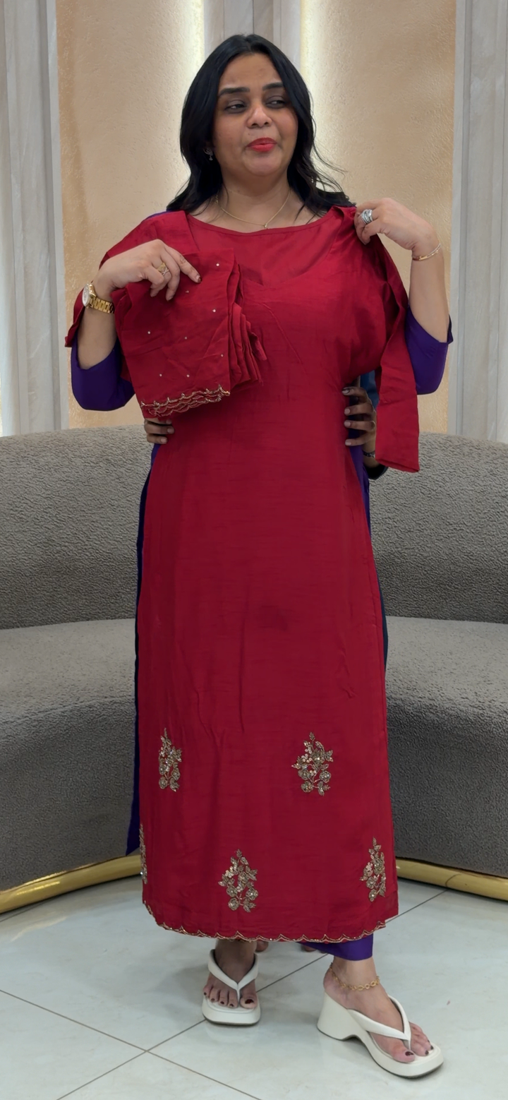 SILK  TOP, BOTTOMA AND DUPATA - NUWA-885