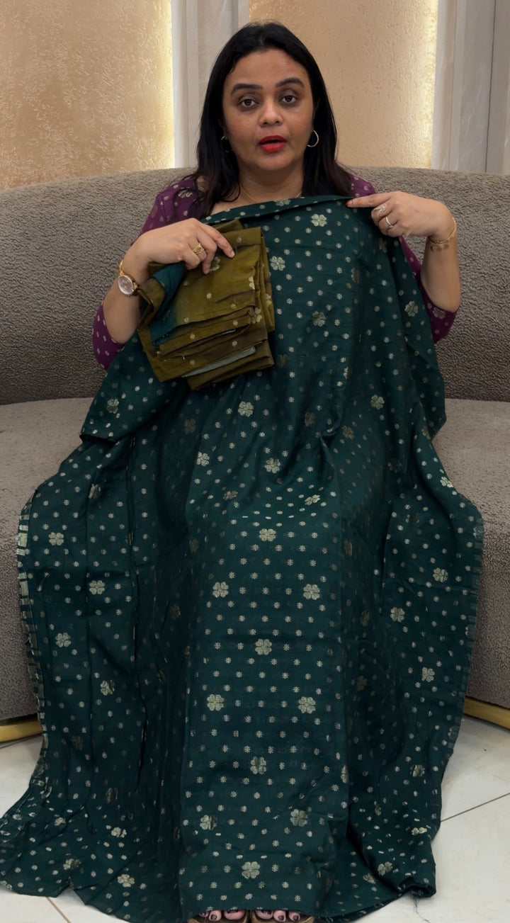 MUL CHANDERI UNSTITCHED SALWAR SUITS - NUWA-1172