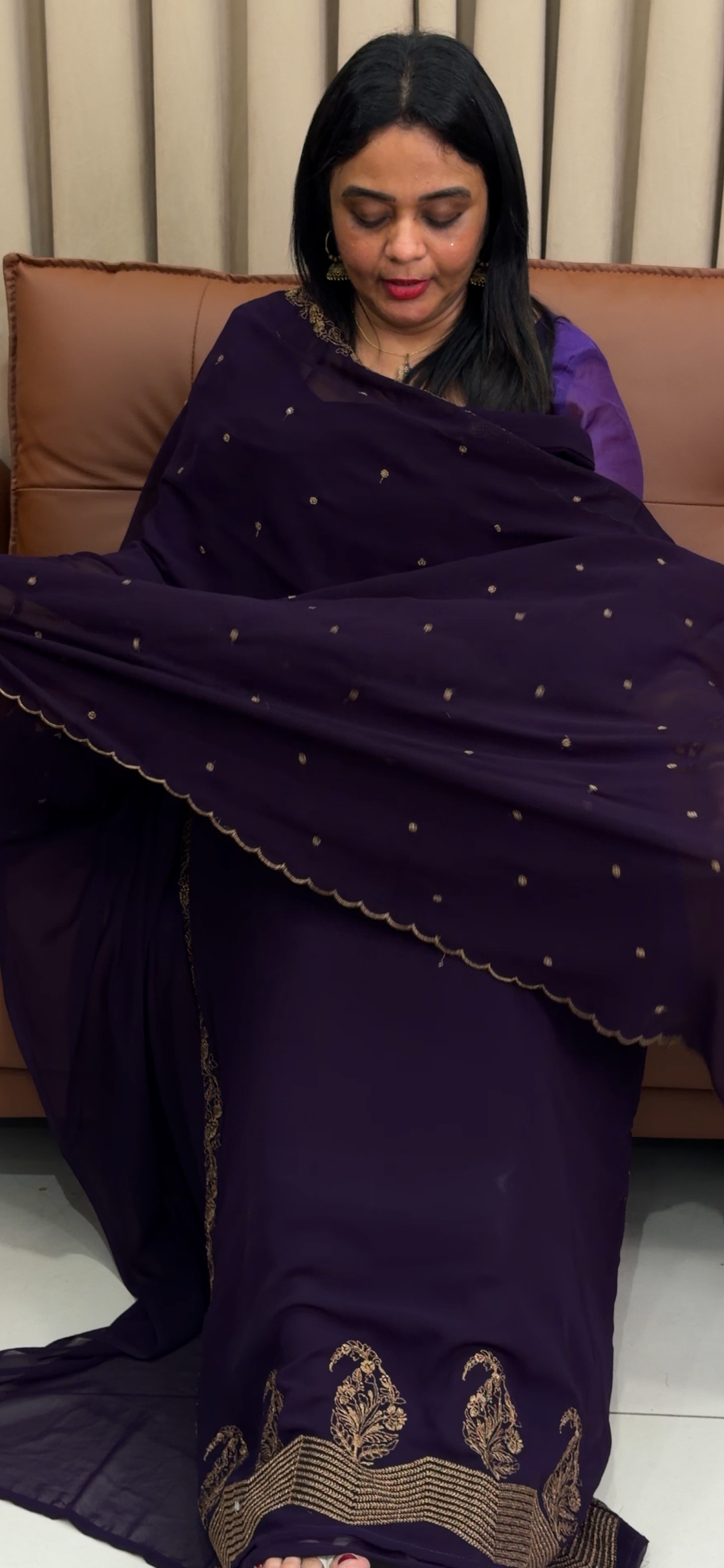 FAUX GEORGETTE UNSTITCHED SALWAR SUITS - NUWA - 1555
