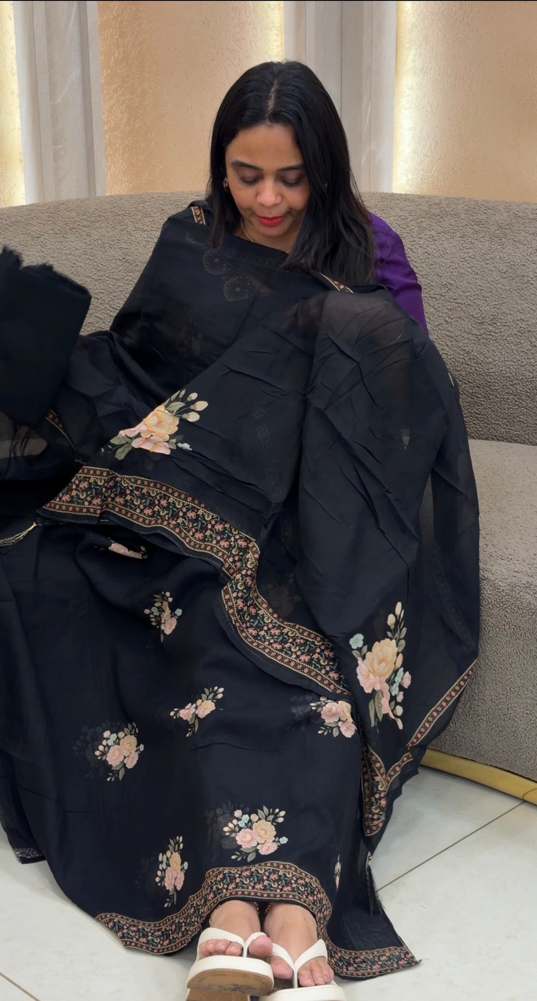MUL CHANDERI UNSTITCHED SALWAR SUITS - NUWA-1419