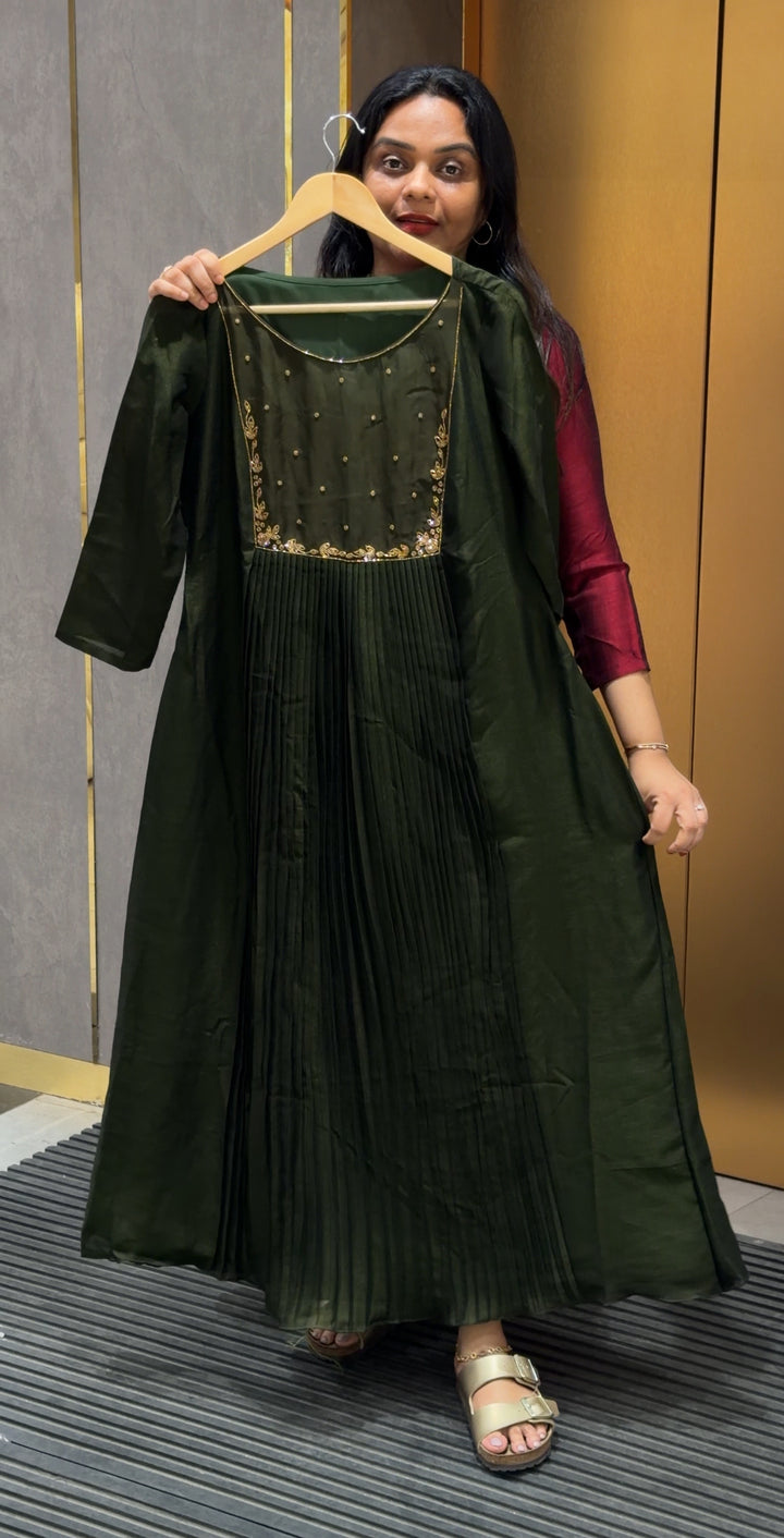 SEMI RAW SILK ALINE TOPS - NUWA-475