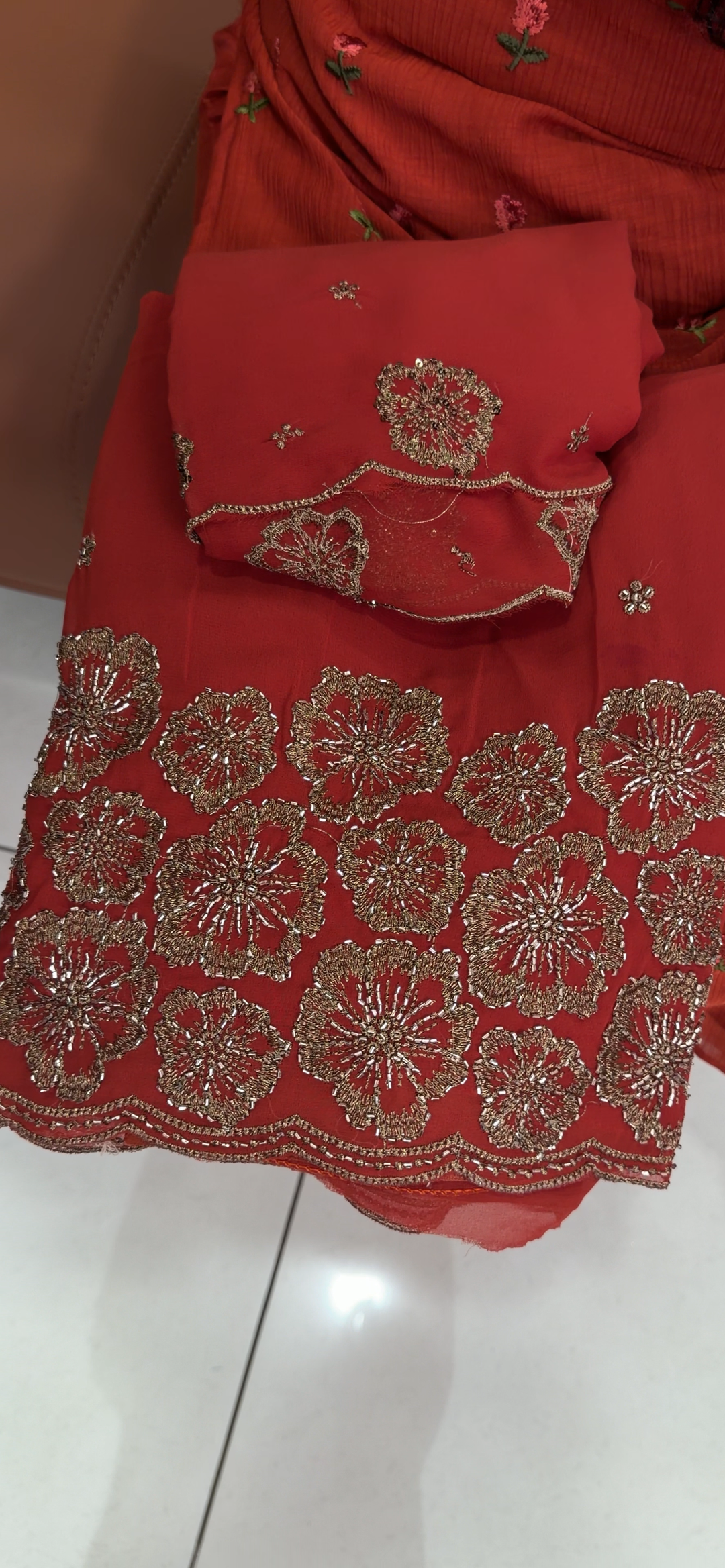 FAUX GEORGETTE UNSTITCHED SALWAR SUITS - NUWA - 1418