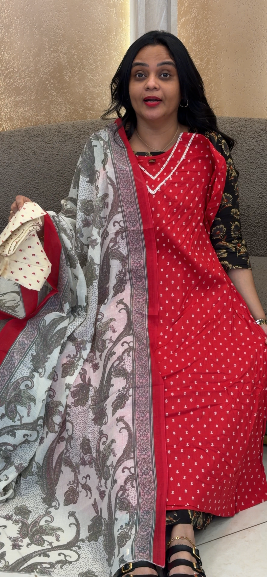 COTTON TOP, BOTTOM AND DUPATTA - NUWA-2064