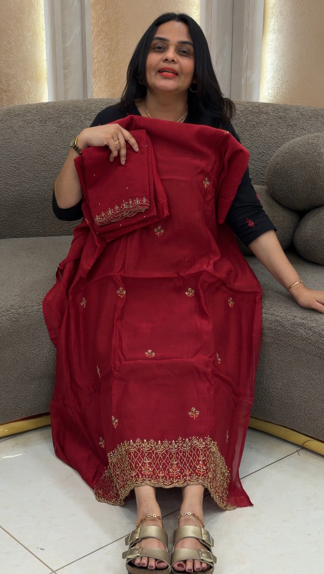 MUL CHNADERI UNSTITCHED SALWAR SUITS - NUWA-424