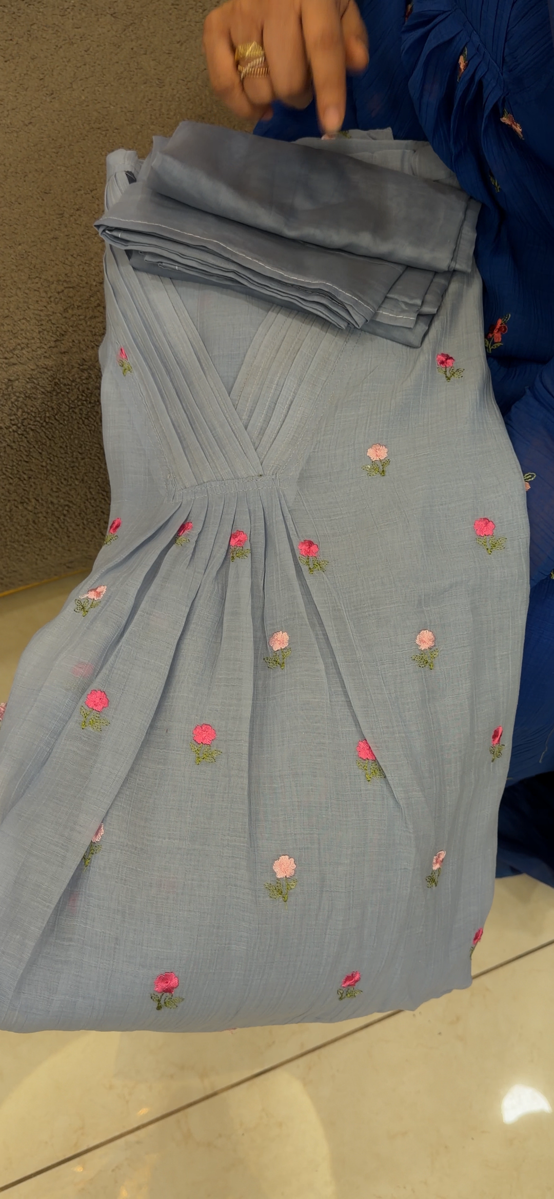 MUL CRUSHED SEMI STITCHED SALWAR SUITS - NUWA - 1755